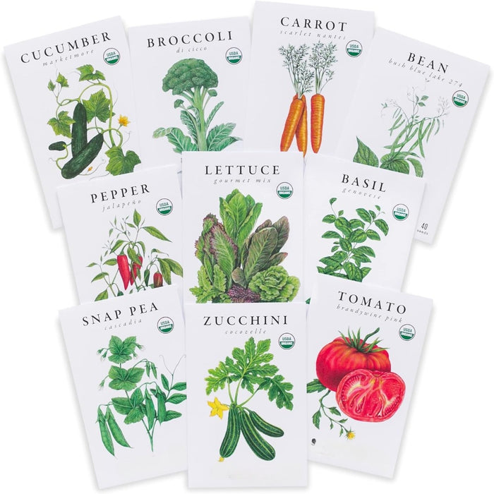 Pack Of 10 Organic Vegetable Seeds