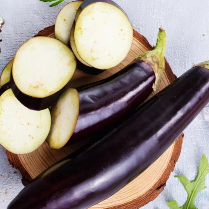 Long Purple Eggplant Seeds - Heirloom Seeds, Asian Heirloom, Open Pollinated, Non-GMO